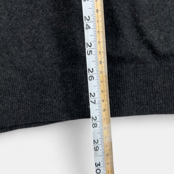 Men's V-Neck Sweater in Charcoal Gray - Picture 5 of 6